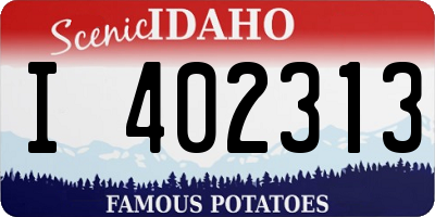 ID license plate I402313