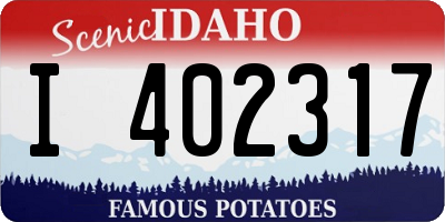 ID license plate I402317