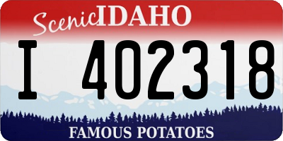 ID license plate I402318