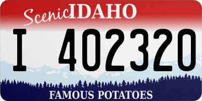 ID license plate I402320