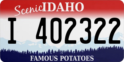 ID license plate I402322