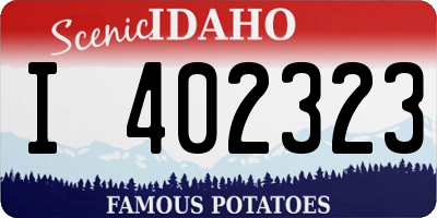 ID license plate I402323