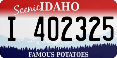 ID license plate I402325