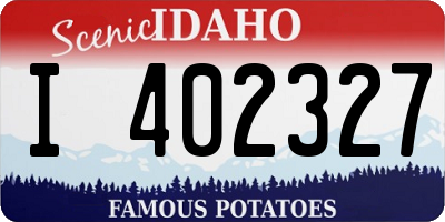 ID license plate I402327