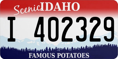 ID license plate I402329