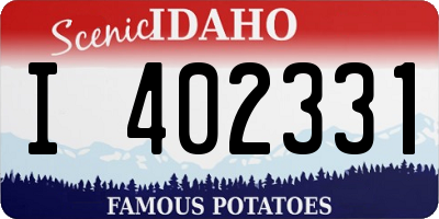 ID license plate I402331