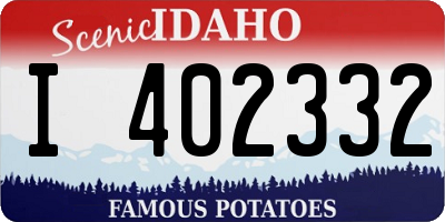 ID license plate I402332