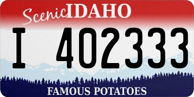 ID license plate I402333