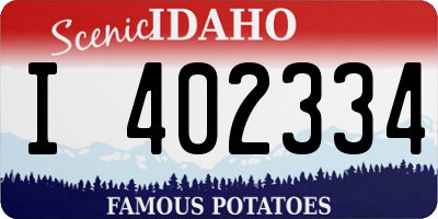 ID license plate I402334