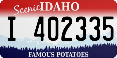 ID license plate I402335