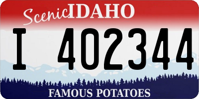 ID license plate I402344
