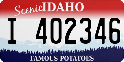 ID license plate I402346