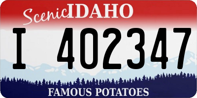 ID license plate I402347