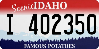 ID license plate I402350