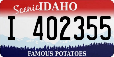 ID license plate I402355