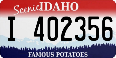 ID license plate I402356