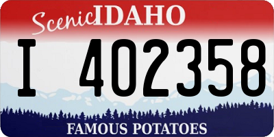 ID license plate I402358