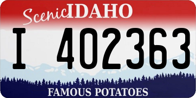 ID license plate I402363