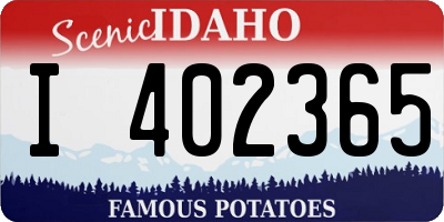 ID license plate I402365