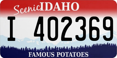 ID license plate I402369
