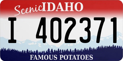 ID license plate I402371