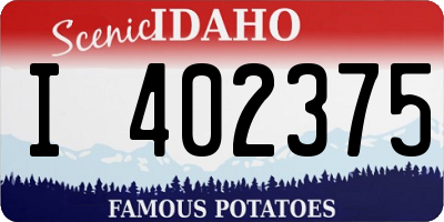 ID license plate I402375