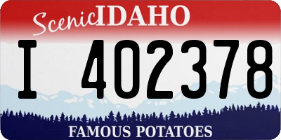 ID license plate I402378