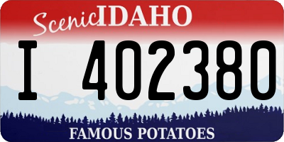 ID license plate I402380