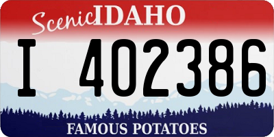 ID license plate I402386