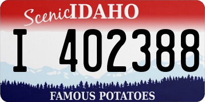ID license plate I402388