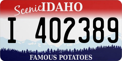 ID license plate I402389