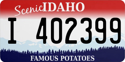 ID license plate I402399