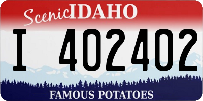ID license plate I402402