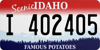 ID license plate I402405