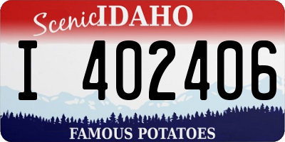 ID license plate I402406
