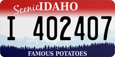 ID license plate I402407