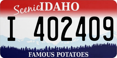 ID license plate I402409