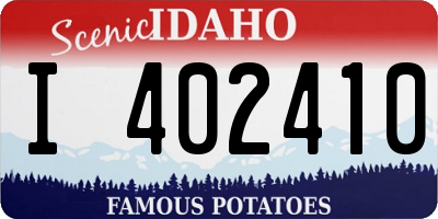 ID license plate I402410