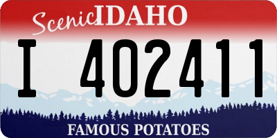 ID license plate I402411