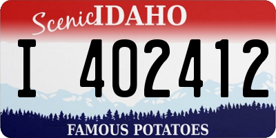 ID license plate I402412