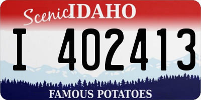 ID license plate I402413