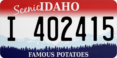 ID license plate I402415