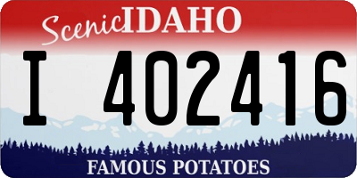 ID license plate I402416