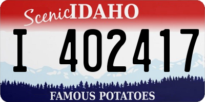 ID license plate I402417
