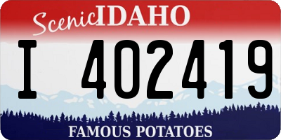 ID license plate I402419