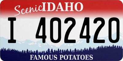 ID license plate I402420