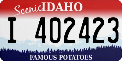 ID license plate I402423