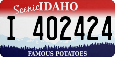 ID license plate I402424