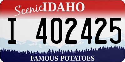 ID license plate I402425
