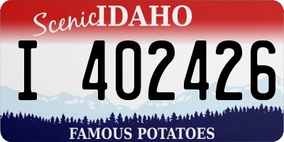 ID license plate I402426